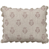 Dusky Pink Pomegranate Rustic Linen Cushion