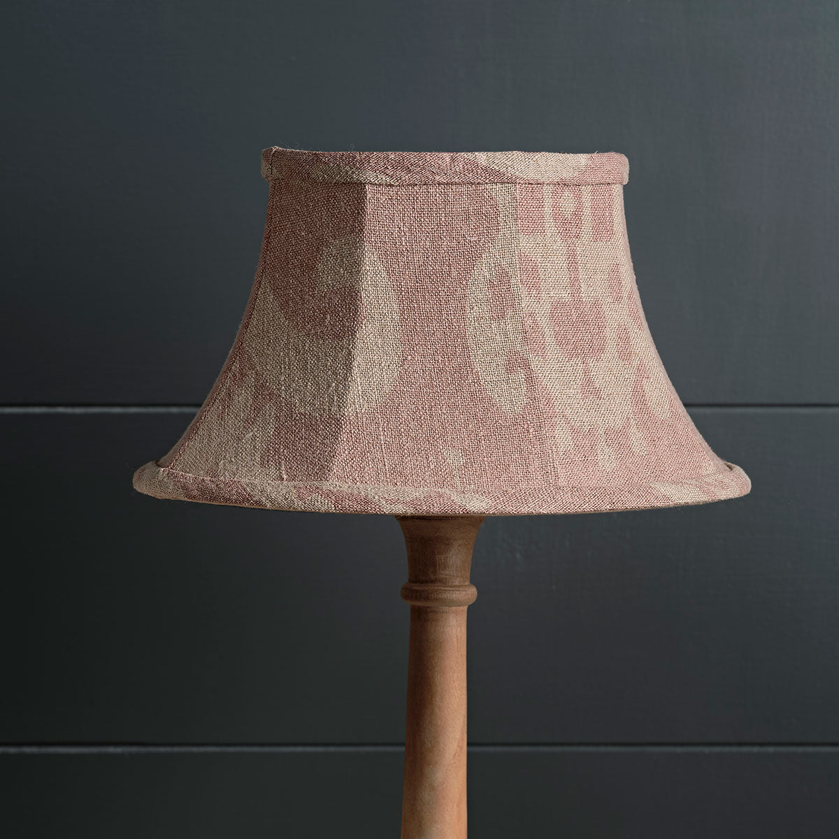 Dusky Pink Sacha 12 Framed linen Lampshade Susie Watson Designs