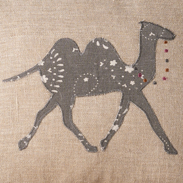 Embroidered Linen Pushkar Cushion