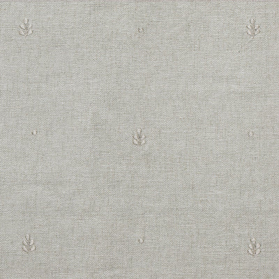 Small Non Returnable Sample of Grey Embroidered Leaf