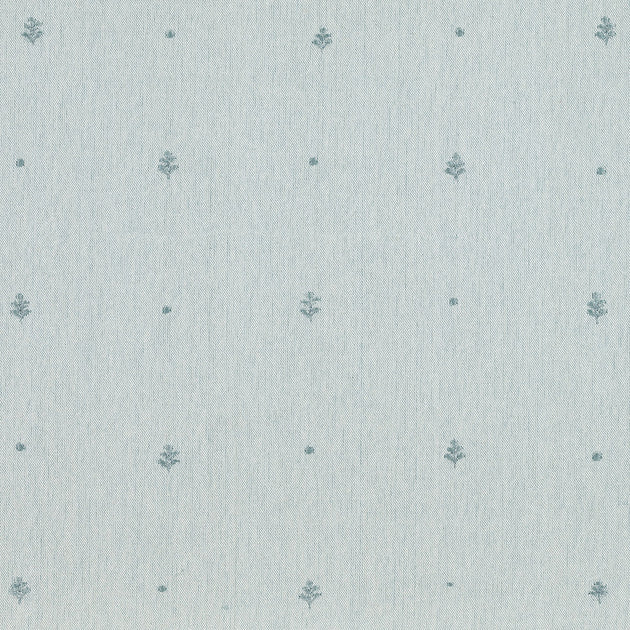 Small Non Returnable Sample of Embroidered Duck Egg Leaf