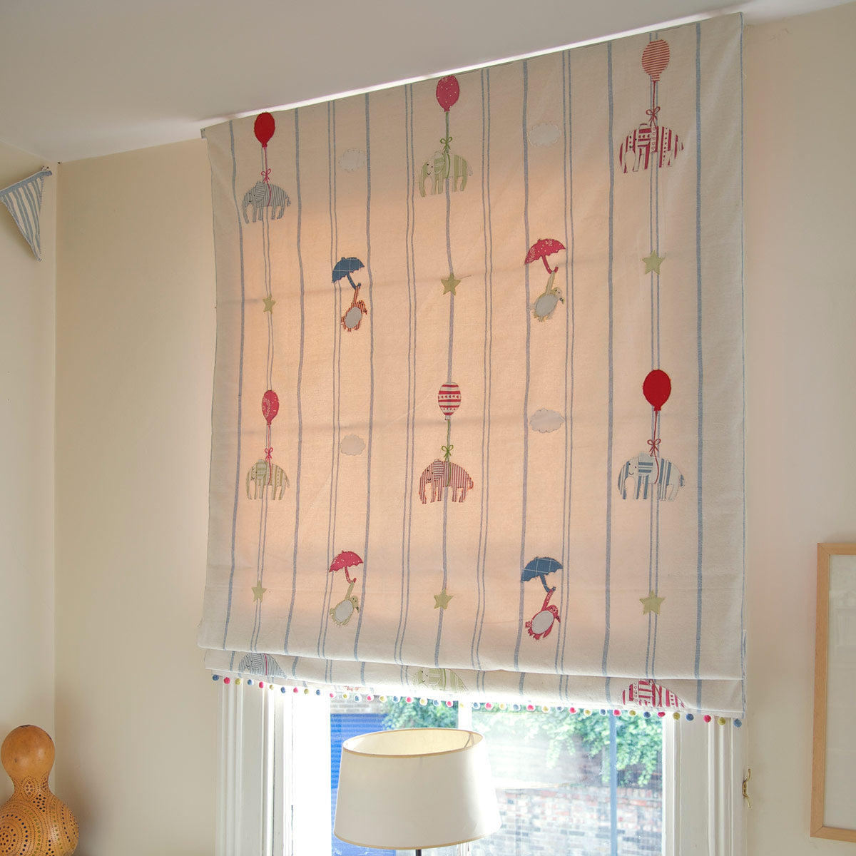 True Blue Floating Embroidered Panel | Susie Watson Designs