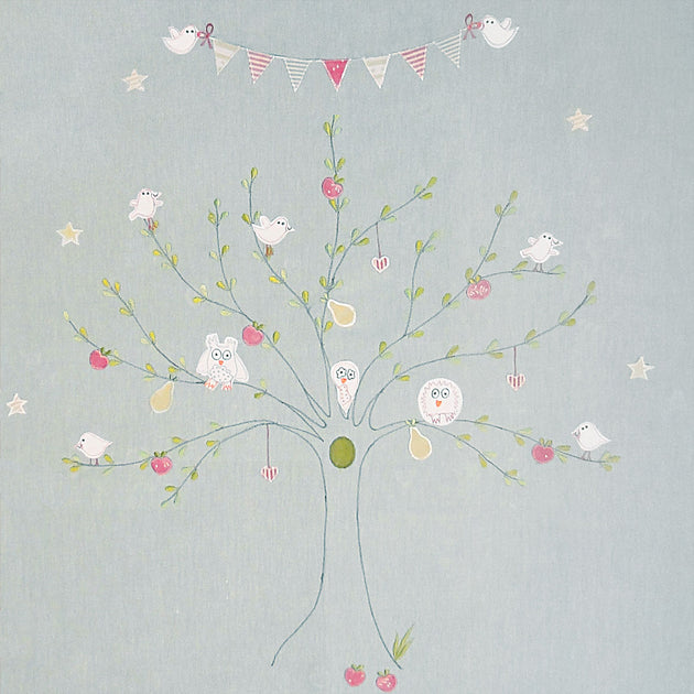 Bird Tree Embroidered Panel – 136