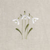 Snowdrop Embroidered Linen 3m Panel - 138