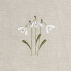 Pair of Curtains in Snowdrop Embroidered Linen 200cm (W) x 217cm (L)