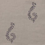 Large Returnable Sample of Charcoal Shalini Embroidered Linen