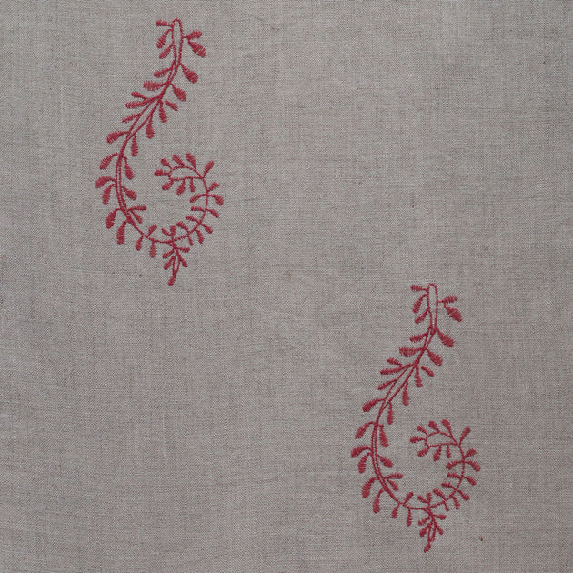 Large Returnable Sample of Red Shalini Embroidered Linen