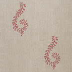 140/R - Embroidered Red Shalini on Cream Linen – Seconds