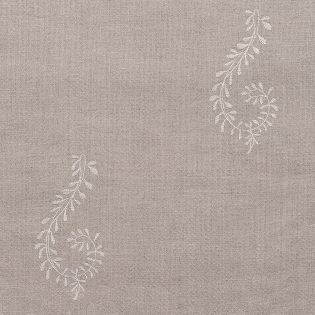 Large Returnable Sample of Ivory Shalini Embroidered Linen
