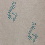 140/B Egyptian Blue Shalini Embroidered Linen - Roll Ends