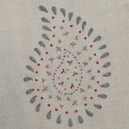 Large Returnable Sample of Charcoal Embroidered Malathi