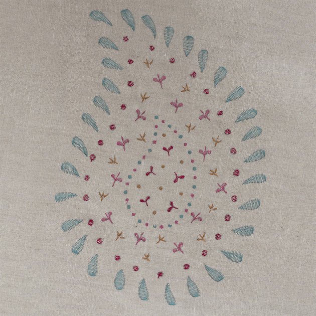 Large Returnable Sample of Salcombe Blue Embroidered Malathi