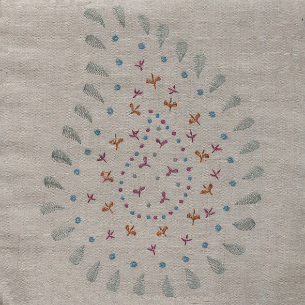 Large Returnable Sample of Smokey Blue Embroidered Malathi