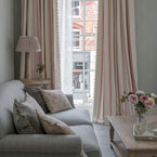 Pair of curtains in Ivory Rose Vintage Stripe 160cm (W) x 260cm (L)