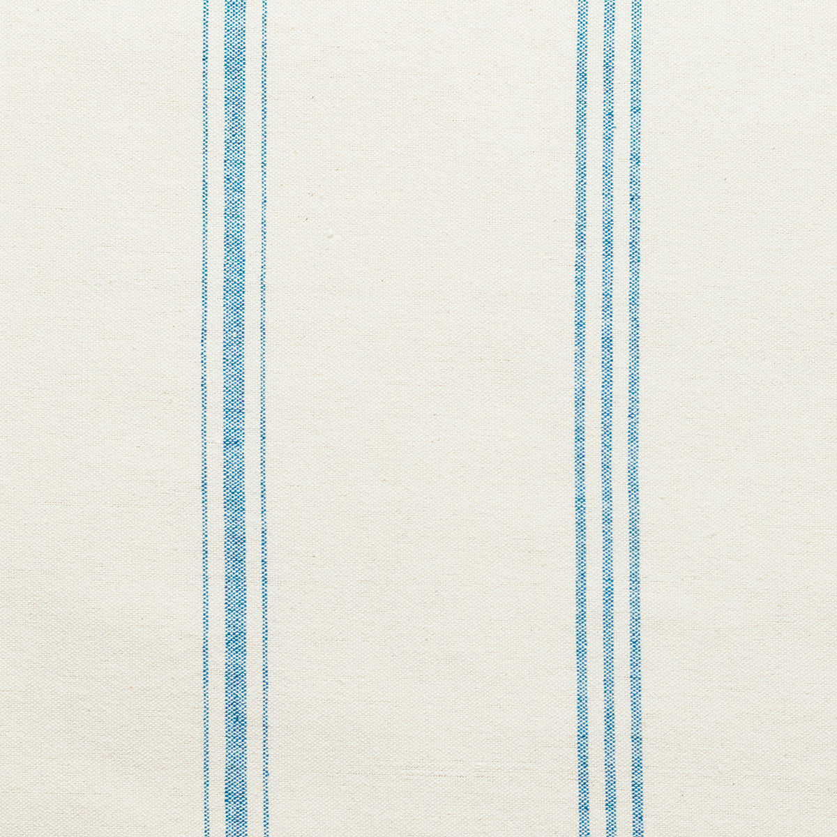 Ivory Marine Blue Vintage Stripe Cotton – 150cm– Roll End 1.7m