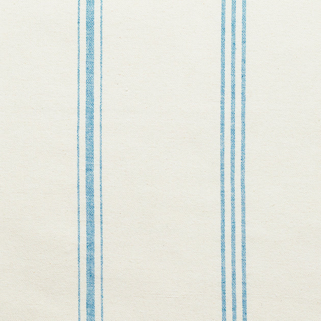 Swatch of Ivory Marine Blue Vintage Stripe