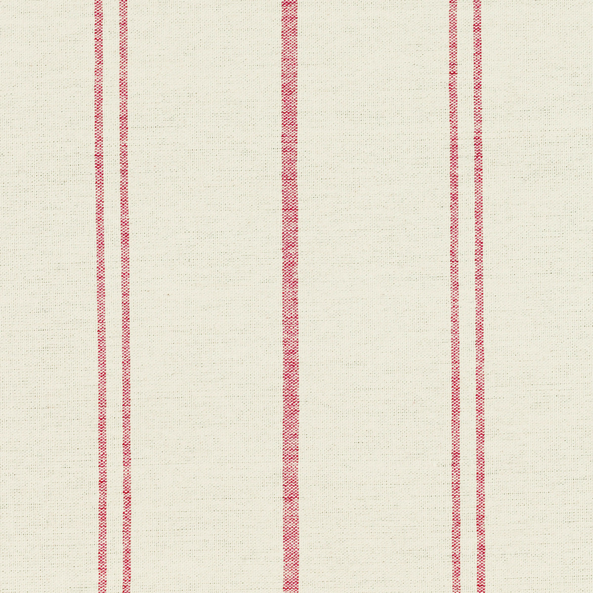 Small Sample of Ivory Red Vintage Stripe