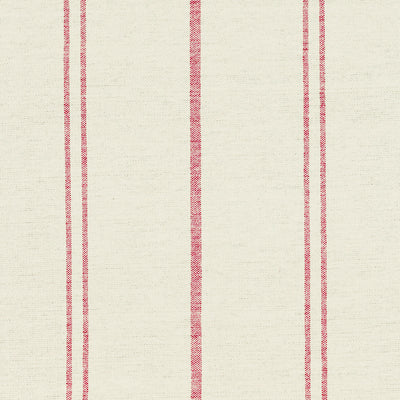 Small Sample of Ivory Red Vintage Stripe