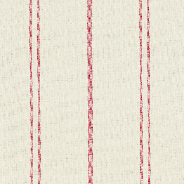 Small Sample of Ivory Red Vintage Stripe