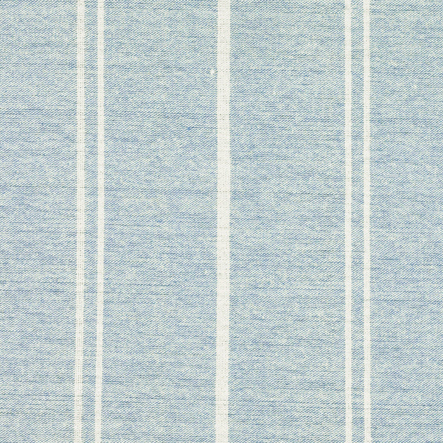 Small Non Returnable Sample of True Blue Ivory Vintage Stripe