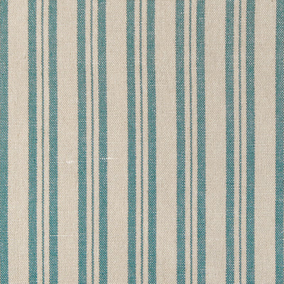 Small Non Returnable Sample of Summer Blue Medium Ticking Stripe