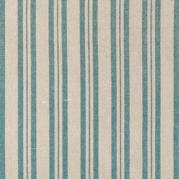 Small Non Returnable Sample of Summer Blue Medium Ticking Stripe