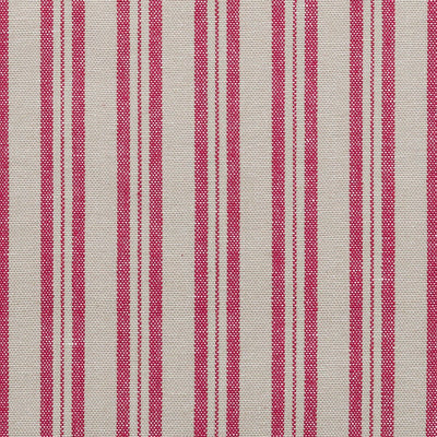 Small Non Returnable Sample of Berry Red Medium Ticking Stripe