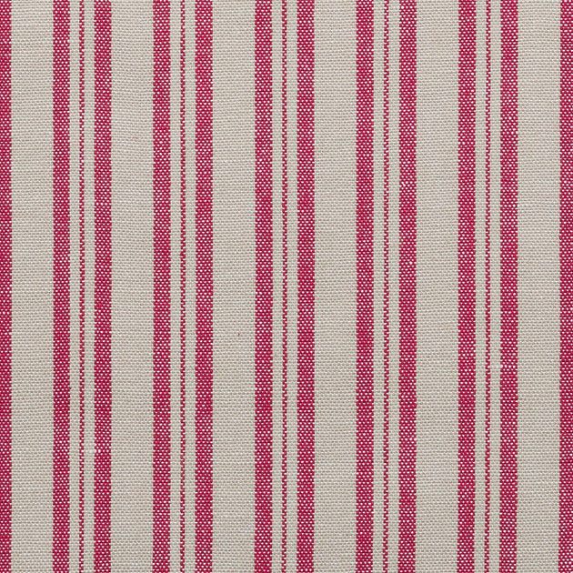 Small Non Returnable Sample of Berry Red Medium Ticking Stripe