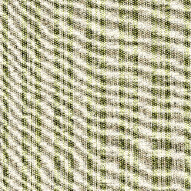 Small Non Returnable Sample of Green Medium Ticking Stripe