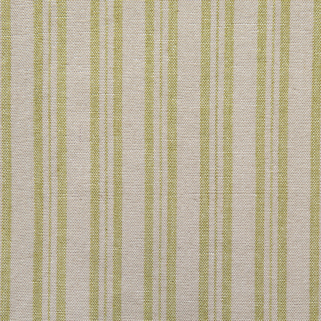 Small Non Returnable Sample of Summer Green Medium Ticking Stripe