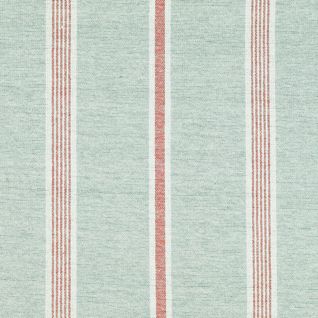 Single Curtain in Duck egg vintage stripe - 110cm (W) x 253cm (L)