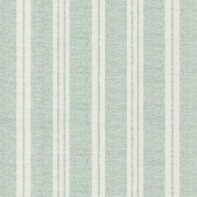 Duck Egg Cambridge Stripe Cotton - Double Width 260cm - Roll End 1.8m