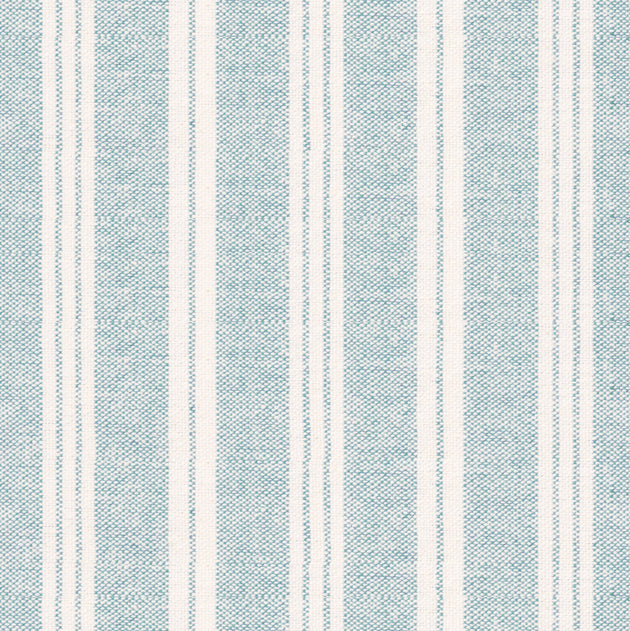 Sample of True Blue Ivory Cambridge Stripe