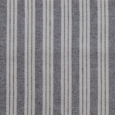 Small Non Returnable Sample of Charcoal Ivory Harrogate Stripe