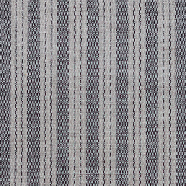 Small Non Returnable Sample of Charcoal Ivory Harrogate Stripe