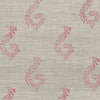 Small Non Returnable Sample of Hand-printed Red Shalini on Rustic Linen – 323/R