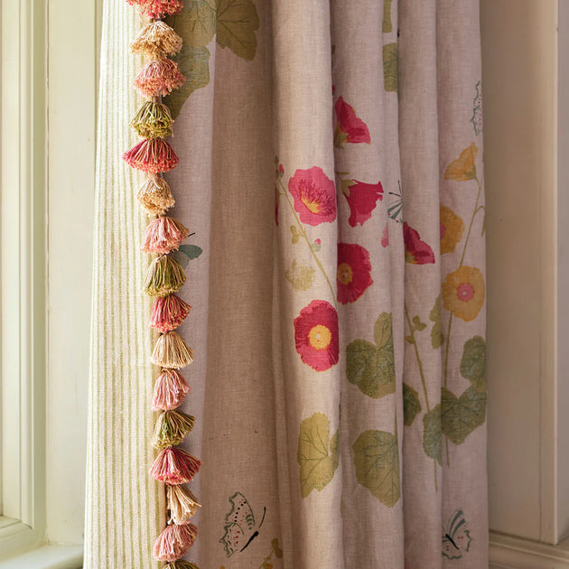 Pair of Hollyhock curtains 200cm (W) x 252cm (L)