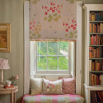 301 - Hand-printed Hollyhocks Linen - Sale