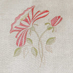 Large Returnable Sample of Red Rose Linen