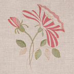 Small Non Returnable Sample of Red Rose Linen - SECONDS