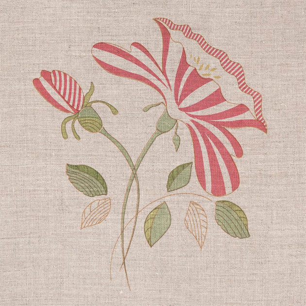 Small Non Returnable Sample of Red Rose Linen - SECONDS