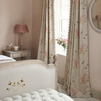 303 - Hand-printed Pink Rose Linen Fabric – Roll Ends