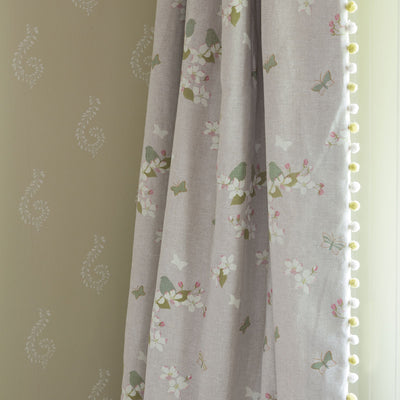 Hand-printed Ivory Apple Blossom Linen – 313