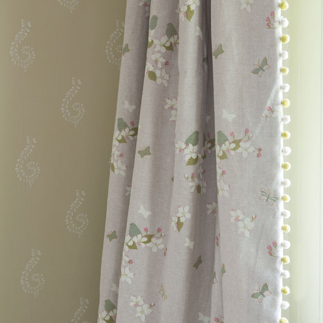 Hand-printed Ivory Apple Blossom Linen – 313