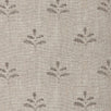 Hand-printed Charcoal Leaf - Light Rustic Linen – 316C