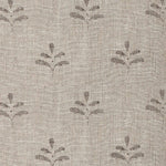 Charcoal Leaf - Light Rustic Linen 