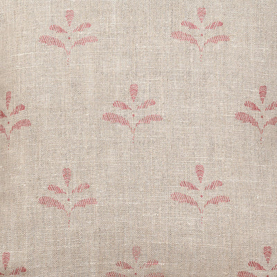 Large Returnable Sample of Rustic Linen Light Red Leaf