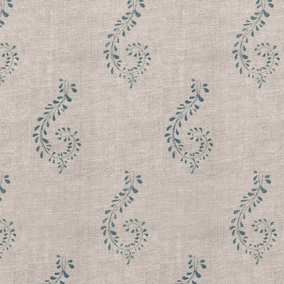 Roman blind in Hand-printed Summer Blue Shalini Linen 100cm (W) x 140cm (L)