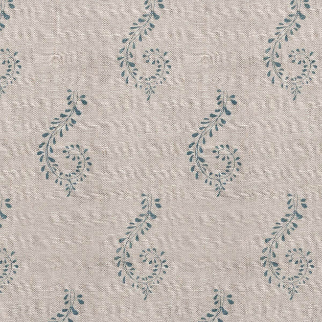 Roman blind in Hand-printed Summer Blue Shalini Linen 100cm (W) x 140cm (L)