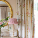 Pair of curtains in Pink Rose Linen 405cm (W) x 225cm (L)